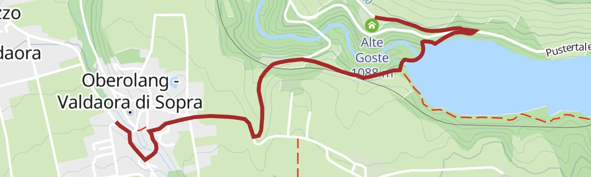 Route map: Oberolang - Goste
